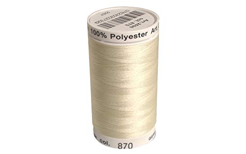 Mettler A2596-0870 Nähen und Stickerei Gewind, Polyester, #0870 Beige/Ecru, 800 m von Mettler