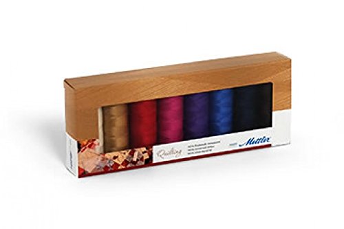 Mettler Nr. 40 Quilting-Garn, 100 % Baumwolle, Geschenk-Set, mehrfarbig, 8 Stück von Mettler