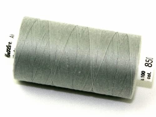 Mettler-Seralon Polyester Allgemeine Nähgarn 1000 m 1000 m 850 Smoke – Pro Spule + Gratis Minerva Crafts Craft Guide von Mettler