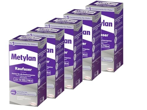Metylan Raufaser Pulver, Faltschachtel, 5x 180g | Tapetenkleister für Raufasertapeten – hohe Klebkraft & leichte Verarbeitung für perfekte Ergebnisse Metylan Raufaser Pulver, Faltschachtel, 5x 180g | Tapetenkleister für Raufasertapeten – hohe Klebkraft & leichte Verarbeitung für perfekte Ergebnisse von Metylan