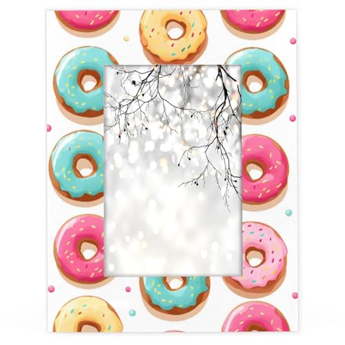 Mexpekil Bilderrahmen aus Holz, 20,3 x 25,4 cm, Donut-Muster, 25,4 x 20,3 cm von Mexpekil