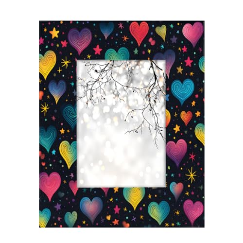 Mexpekil Bilderrahmen zum Aufhängen an der Wand und auf dem Tisch, 13 x 18 cm, Fotorahmen, Neon-Galaxie-Herzen, Holz-Bilderrahmen, Heimdekoration, Geschenk, 17,8 x 12,7 cm Mexpekil Bilderrahmen zum Aufhängen an der Wand und auf dem Tisch, 13 x 18 cm, Fotorahmen, Neon-Galaxie-Herzen, Holz-Bilderrahmen, Heimdekoration, Geschenk, 17,8 x 12,7 cm von Mexpekil