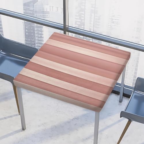 Mexpekil Quadratische Tischdecke, gestreift, elastisch, wasserdicht, für drinnen und draußen, Roségold, gestreift, 117 x 117 cm Mexpekil Quadratische Tischdecke, gestreift, elastisch, wasserdicht, für drinnen und draußen, Roségold, gestreift, 117 x 117 cm von Mexpekil