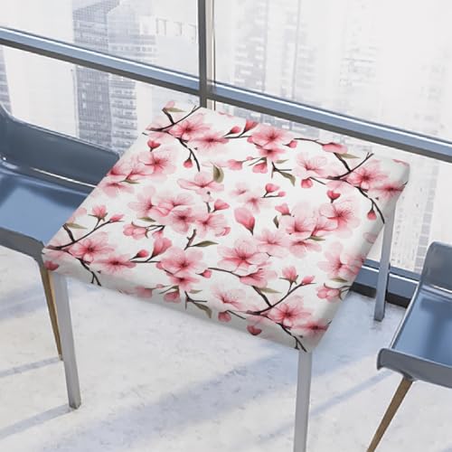 Mexpekil Quadratische Tischdecke, japanische Kirschblüten, 86 x 86 cm, elastisch, wasserdicht, Tischschutz für drinnen und draußen, Rosa Mexpekil Quadratische Tischdecke, japanische Kirschblüten, 86 x 86 cm, elastisch, wasserdicht, Tischschutz für drinnen und draußen, Rosa von Mexpekil