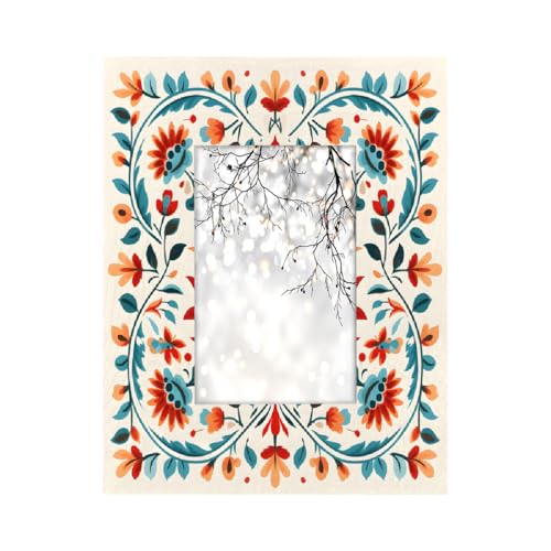 Mexpekil Rechteckiger Bilderrahmen, 10,2 x 15,2 cm, indische Maske, Blumenmuster, Holz, Fotorahmen für Schreibtisch, Tischplatte, Wandcollage, Dekoration, Wandmontage, Bilderrahmen ohne Matte Mexpekil Rechteckiger Bilderrahmen, 10,2 x 15,2 cm, indische Maske, Blumenmuster, Holz, Fotorahmen für Schreibtisch, Tischplatte, Wandcollage, Dekoration, Wandmontage, Bilderrahmen ohne Matte von Mexpekil