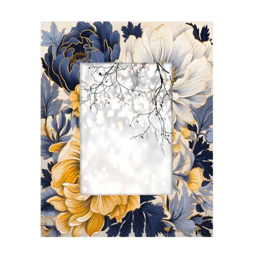 Mexpekil Rechteckiger Bilderrahmen, 12,7 x 17,8 cm, Pfingstrosen, Blumenmuster, Holz, Bilderrahmen für Schreibtisch, Tischplatte, Wandcollage, Dekoration, Wandmontage, Bilderrahmen ohne Matte Mexpekil Rechteckiger Bilderrahmen, 12,7 x 17,8 cm, Pfingstrosen, Blumenmuster, Holz, Bilderrahmen für Schreibtisch, Tischplatte, Wandcollage, Dekoration, Wandmontage, Bilderrahmen ohne Matte von Mexpekil