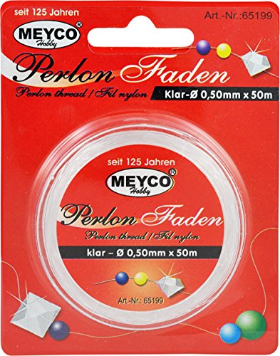 Perlonfaden klar transparent 0,2mm 50m von Meyco Hobby