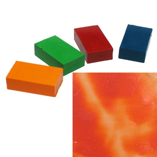 Encaustic Wachsblock klein, Orange, 1 Stk. von Meyco