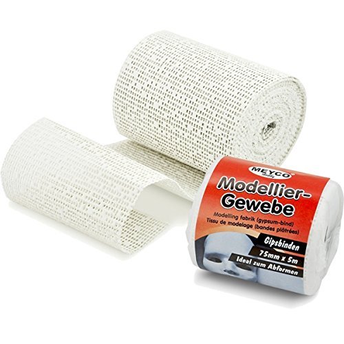 Gipsbinden zum Basteln - Modelliergewebe 75mm x 5m von Meyco