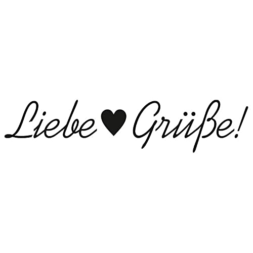 MEYCO - 65425 - Stempel "Liebe Grüße!" mit Holzgriff, ca.60x13mm von Meyco