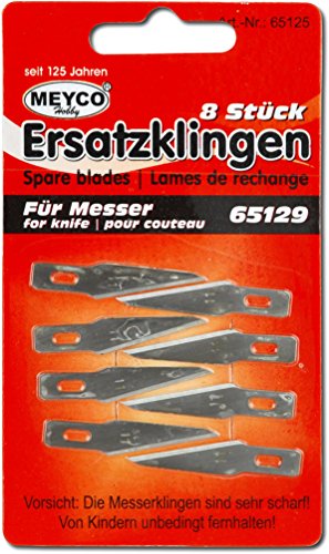 Meyco 8 Ersatzklingen für Hobby Skalpellmesser von Meyco