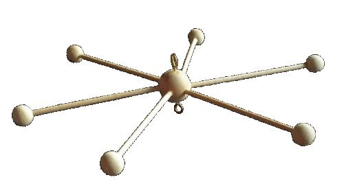 Mobile-Stern, Mobilekreuz, 6-armig 20cm Holz Bausatz von Meyco