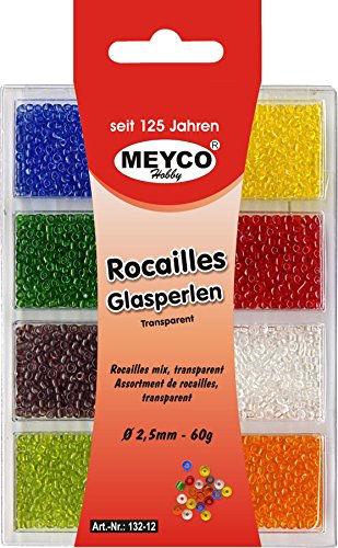 Rocailles Sortiment - Transparent 2. 5mm Inhalt: 60gr von Meyco