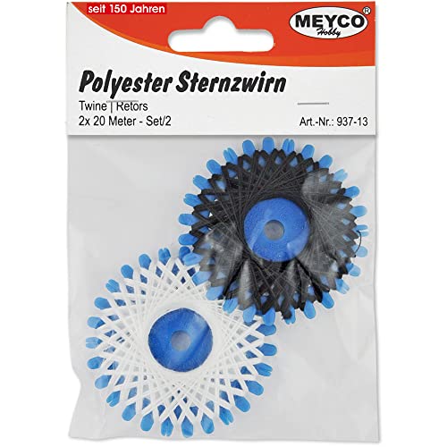 Sternzwirn weiß und schwarz sort. 2 x 20 Meter Meyco Hobby Sternzwirn weiß und schwarz sort. 2 x 20 Meter Meyco Hobby von Meyco