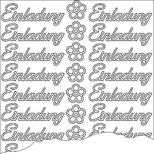 Sticker Einladung gold, silber, Farbe:silber von Meyco