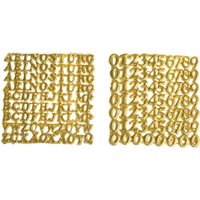 Wachsset "Zahlen & Buchstaben" - Gold von Meyco