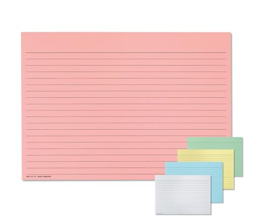 Meyer-Wagenfeld | 500 Stück große Karteikarten DIN A5 liniert, quer | Einlegekarten für Karteitaschen | 190g/m² starker Karton | Farbe: rosa Meyer-Wagenfeld | 500 Stück große Karteikarten DIN A5 liniert, quer | Einlegekarten für Karteitaschen | 190g/m² starker Karton | Farbe: rosa von Meyer-Wagenfeld