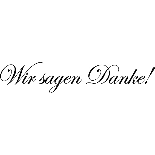 Gummistempel mit Holzgriff "Wir sagen Danke!" 60 x 12 mm Meyco Hobby von Meyercordt GmbH