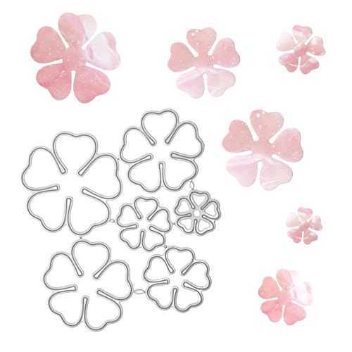 Mezrkuwr Rosenblüten-Metallstanzformen, Hochzeits-Blumenblatt-Blätter-Stanzformen, Schnittschablonen für DIY-Scrapbooking-Alben, dekorative Prägepapier-Stanzformen von Mezrkuwr