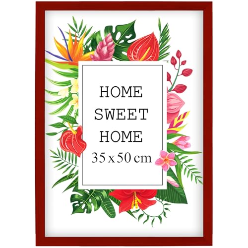 Mg Design Bilderrahmen 35x50 cm - Farbe Rot, aus Holz, mit Acrylglas - zum vertikalen oder horizontalen Aufhängen, ohne Hintergrund, für Fotos, Poster, Puzzles Mg Design Bilderrahmen 35x50 cm - Farbe Rot, aus Holz, mit Acrylglas - zum vertikalen oder horizontalen Aufhängen, ohne Hintergrund, für Fotos, Poster, Puzzles von Mg Design