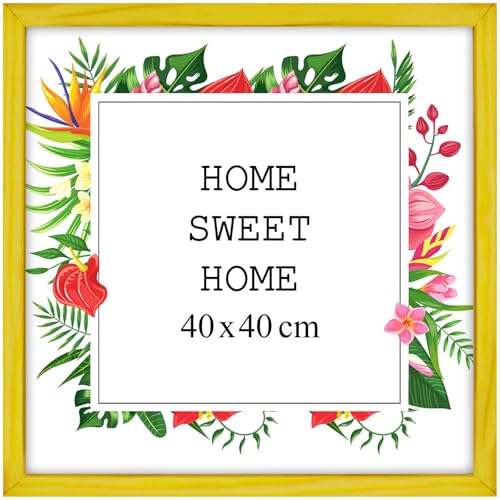 Mg Design Bilderrahmen 40x40 cm - Farbe Gelb, aus Holz, mit Acrylglas - zum vertikalen oder horizontalen Aufhängen, ohne Hintergrund, für Fotos, Poster, Puzzles Mg Design Bilderrahmen 40x40 cm - Farbe Gelb, aus Holz, mit Acrylglas - zum vertikalen oder horizontalen Aufhängen, ohne Hintergrund, für Fotos, Poster, Puzzles von Mg Design