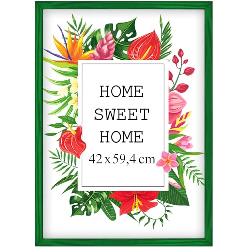 Mg Design Bilderrahmen 42x59,4 cm - Farbe Grün, aus Holz, mit Acrylglas - zum vertikalen oder horizontalen Aufhängen, ohne Hintergrund, für Fotos, Poster, Puzzles Mg Design Bilderrahmen 42x59,4 cm - Farbe Grün, aus Holz, mit Acrylglas - zum vertikalen oder horizontalen Aufhängen, ohne Hintergrund, für Fotos, Poster, Puzzles von Mg Design