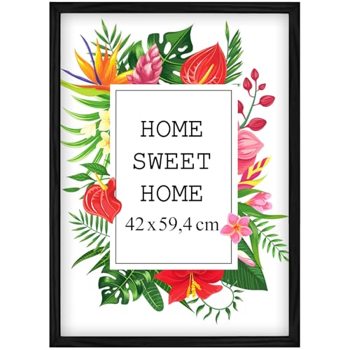 Mg Design Bilderrahmen 42x59,4 cm - Farbe Schwarz aus Holz, mit Acrylglas - zum vertikalen oder horizontalen Aufhängen/Aufstellen, für Fotos, Poster, Puzzles Mg Design Bilderrahmen 42x59,4 cm - Farbe Schwarz aus Holz, mit Acrylglas - zum vertikalen oder horizontalen Aufhängen/Aufstellen, für Fotos, Poster, Puzzles von Mg Design
