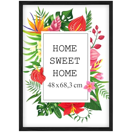 Mg Design Bilderrahmen 48x68,3 cm - Farbe Schwarz aus Holz, mit Acrylglas - zum vertikalen oder horizontalen Aufhängen/Aufstellen, für Fotos, Poster, Puzzles Mg Design Bilderrahmen 48x68,3 cm - Farbe Schwarz aus Holz, mit Acrylglas - zum vertikalen oder horizontalen Aufhängen/Aufstellen, für Fotos, Poster, Puzzles von Mg Design