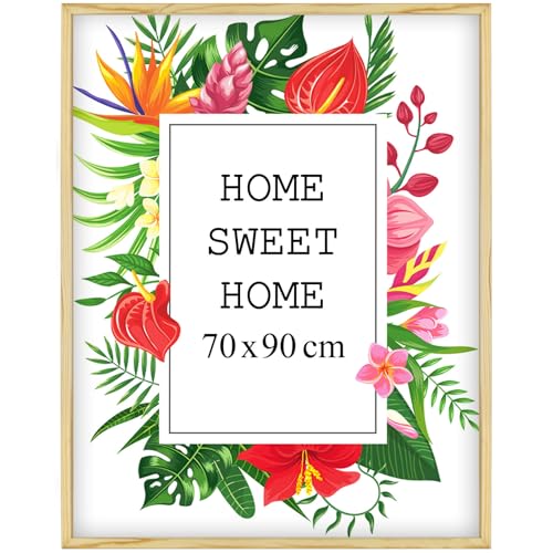 Mg Design Bilderrahmen 70x90 cm - Farbe Natur, aus Holz, mit Acrylglas - zum vertikalen oder horizontalen Aufhängen, ohne Hintergrund, für Fotos, Poster, Puzzles Mg Design Bilderrahmen 70x90 cm - Farbe Natur, aus Holz, mit Acrylglas - zum vertikalen oder horizontalen Aufhängen, ohne Hintergrund, für Fotos, Poster, Puzzles von Mg Design