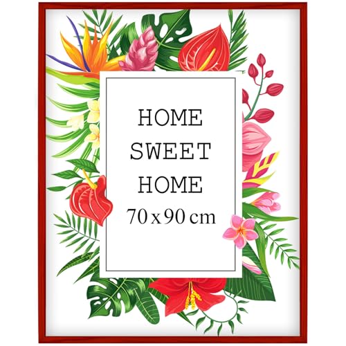 Mg Design Bilderrahmen 70x90 cm - Farbe Rot, aus Holz, mit Acrylglas - zum vertikalen oder horizontalen Aufhängen, ohne Hintergrund, für Fotos, Poster, Puzzles Mg Design Bilderrahmen 70x90 cm - Farbe Rot, aus Holz, mit Acrylglas - zum vertikalen oder horizontalen Aufhängen, ohne Hintergrund, für Fotos, Poster, Puzzles von Mg Design