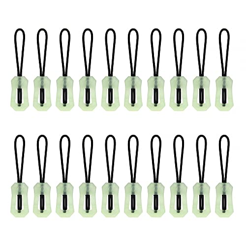 MiOYOOW 20PCS Leuchtender Reißverschluss Zipper Puller Reißverschluss Fixierer Leuchtender Luminous Zipper Extension Anti-Lost Outdoor Zipper Kit für Wandern Camping Bergsteigen von MiOYOOW