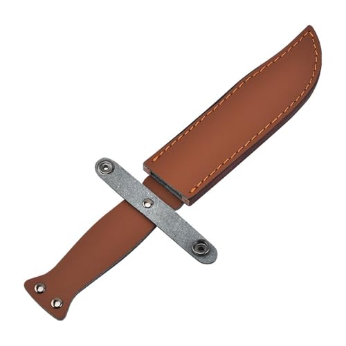 MiOYOOW Messerscheide, 7" Leder Messertasche mit Sicherungsring, Tragbarer Gürtel Messerholster für Camping Jagd Outdoor-Aktivitäten (Messer Nicht im Lieferumfang Enthalten) von MiOYOOW