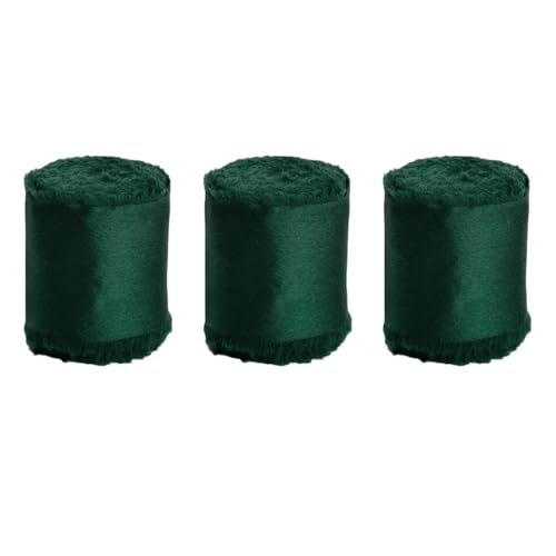 Satinband, 3 Stück 4 cm X 4,5 m Schleifenband Geschenkband Dekoband für Weihnachtsgeschenke Blumensträuße Verpackungen Kranzschleifen Partys Hochzeiten Einladungen von MiOYOOW