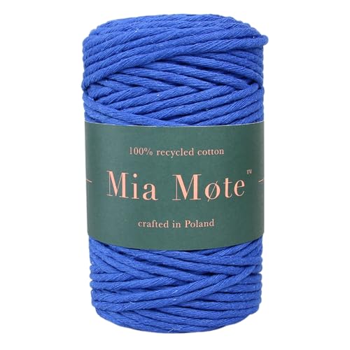 Mia Mote Eco Line Baumwolle Makramee garn am Durchmesser 5mm Länge 10 m 100% Baumwolle blumenampel makramee DIY makramee Vorhang Heimwerken Weben Fadenanzahl 26, chalkantyt von Mia Mote