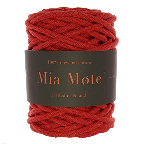 Mia Mote Extra Lush Line Makramee garn Natürliche Baumwollkordel Baumwollgarn Kettgarn Kordel Wandbehang Hängepflanze Pflanze Aufhänger Weben Stricken Boho deko Baumwollzwirn 7mm 100m von Mia Mote