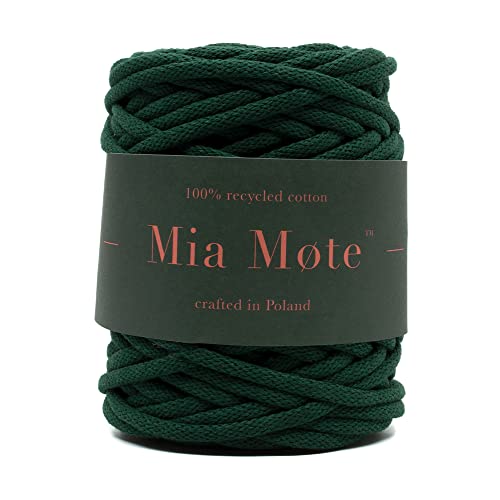 Mia Mote Extra Lush Line Makramee garn Natürliche Baumwollkordel Baumwollgarn Kettgarn Kordel Wandbehang Hängepflanze Pflanze Aufhänger Weben Stricken Boho deko Baumwollzwirn 7mm 100m von Mia Mote