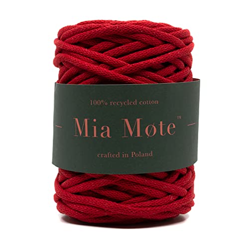 Mia Mote Extra Lush Line Makramee garn Natürliche Baumwollkordel Baumwollgarn Kettgarn Kordel Wandbehang Hängepflanze Pflanze Aufhänger Weben Stricken Boho deko Baumwollzwirn 7mm 100m von Mia Mote