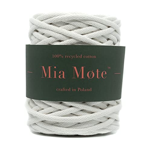 Mia Mote Extra Lush Line Makramee garn Natürliche Baumwollkordel Baumwollgarn Kettgarn Kordel Wandbehang Hängepflanze Pflanze Aufhänger Weben Stricken Boho deko Baumwollzwirn 7mm 100m von Mia Mote