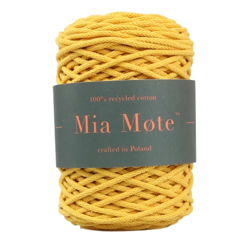 Mia Mote Thinny Line Makramee garn Baumwollkordel 100% Baumwollgarn DIY makramee Vorhang Kordel Weben Stricken Boho deko 3mm 100m Opriment auf Dolomit/Honig von Mia Mote