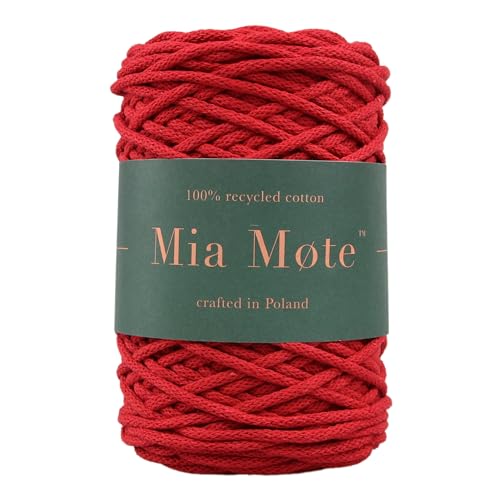 Mia Mote Thinny Line Makramee garn Natürliche Baumwollkordel 100% Wiederverwertung Baumwollgarn DIY makramee Vorhang Kordel Weben Stricken Boho deko Muttertagsgeschenk 3mm krokoit 50 m von Mia Mote