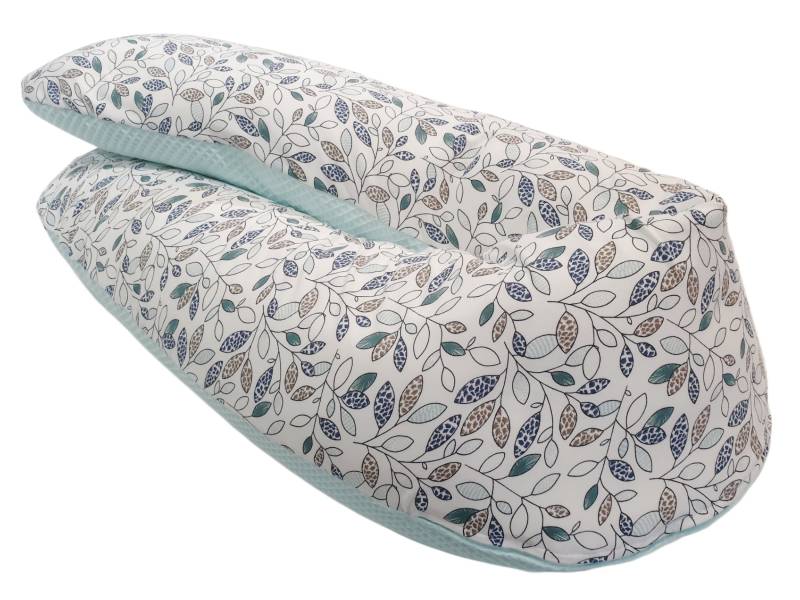 stillkissen Kuschelkissen Oder Nur Bezug Blätter Blau/Mint Von Atelier Miamia von MiaMiaAtelier