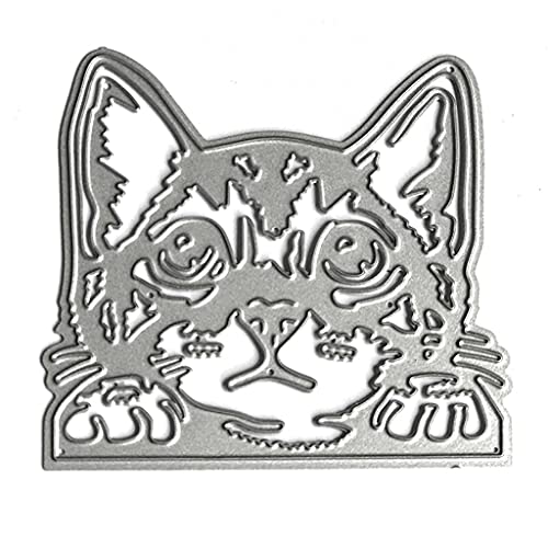 Metall-Stanzformen mit Katzenkopf-Schablonen für Feiertage, Valentinstag, Geburtstag, Hochzeit, Scrapbooking von Miaelle