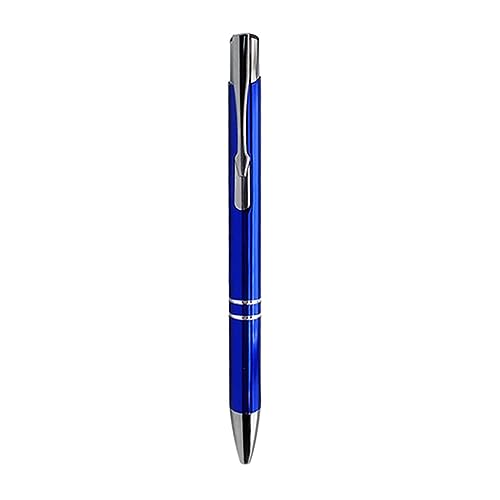 Miaelle 10 x glatter Kugelschreiber Arbeitsstift mit super weichem Griff Hübsche Journaling-Stifte 1,0 mm schwarz/blau Metall Pressschreibstifte von Miaelle