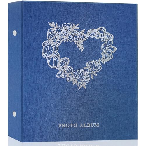 Miaikoe Fotoalbum, 15,2 x 10,2 cm, Leinen, 1000 Taschen, Fotoalben, für 1000 horizontale und vertikale Fotos im Format 10 x 15 cm, für Familienhochzeit, Blau von Miaikoe