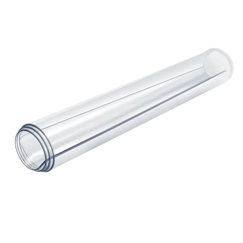 Runder Tischschutz aus PVC, transparent, schmutzabweisend, wasserdicht, öldicht, 1 mm dick, praktische rutschfeste Tischmatte (60 cm) von Miaogoo