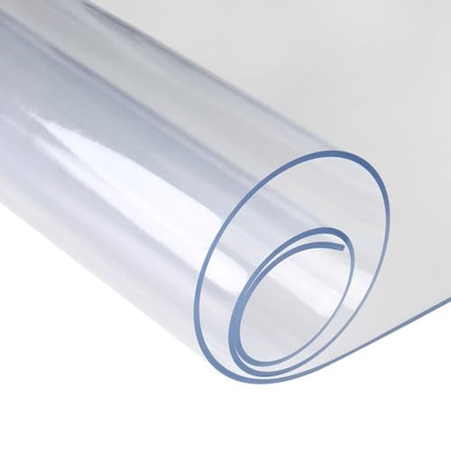 Transparente Schreibtischunterlage aus PVC mit guter Stabilität, rechteckiger, weicher Tischschutz, abwischbar, bequeme Tischabdeckung (60 x 120 cm) von Miaogoo