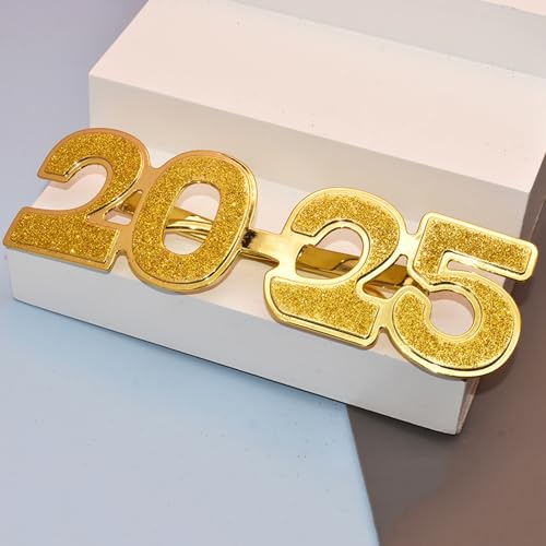 2025 Nummer-Brille, Happy New Year Brille, Diamant-Glitzer-Brille, Cosplay, Requisite, Weihnachten, Party, Dekoration, lustige Brille von Miaoyak