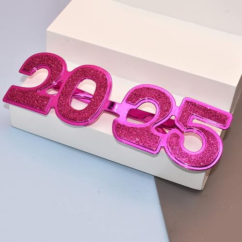 2025 Nummer-Brille, Happy New Year Brille, Diamant-Glitzer-Brille, Cosplay, Requisite, Weihnachten, Party, Dekoration, lustige Brille von Miaoyak