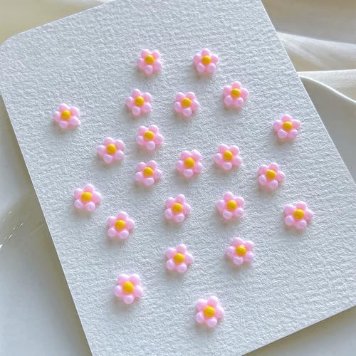 Miaoyak 3D-Blumen-Nagelanhänger, 50 Stück, 3D-Harz-Blumen-Nagelkunst-Strasssteine für DIY-Nageldekorationen von Miaoyak