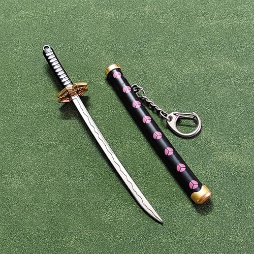 Mini-Zoro-Schwert-Schlüsselanhänger, 15 cm, 8 Farben, Werkzeughalter, Scheide, Katana-Säbel, Auto-Schlüsselanhänger, Geschenk, Schlüsselanhänger von Miaoyak